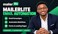 set up klaviyo mailerlite email automation, newsletters and landing pages