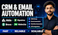 setup attio crm, pipedrive crm, brevo mailerlite email automation, landing pages