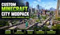 build custom minecraft city modpack with server setup cobblemon maps mods spawn