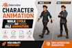 do blender character animation walk cycle and idle animation