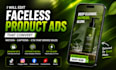faceless product ad short, motion, captions and cta