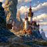 create stunning fantasy background and scenery illustration