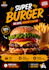professional burger and pizza poster