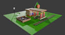 create 3d low poly design for game