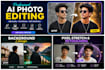 do professional ai photo editing and background change