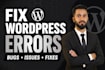 fix word press error bugs, plugin conflicts or website issue