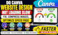do canva website design not loading slow fix compress images optimize speed page