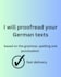 proofread your german texts based on the grammar