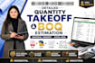 prepare an accurate construction material takeoff and excel boq