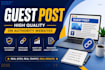 build high DR contextual dofollow SEO guest post backlinks