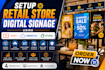 setup retail store digital signage using yodeck screencloud optisigns