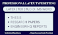format your thesis, research papers and reports in latex