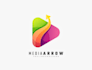 create a modern logo for news and media businesses