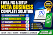fix meta business manager whatsapp API domain verification and meta pixel