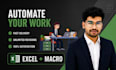add advance excel formulas and build custom excel automation