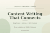 write engaging lifestyle and wellness blog content