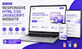 create a responsive html css javascript website