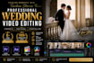 edit cinematic wedding highlight video