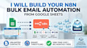 build an n8n bulk email automation from your google sheet