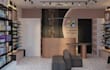 accentuate 3d pharmacy store,3d clinic design,cgi medical store, interior design