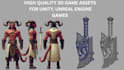 model high quality 3d game assets for unity, unreal engine, and mobile games
