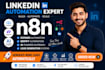 setup n8n linkedin automation outreach using expandi dripify and ai