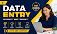data entry excel specialist