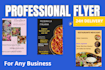design a professional flyer in canva