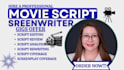 write screenplay, movie script, feature film script screenwriting, tv pilot