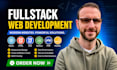 build custom website development as full stack developer, frontend developer