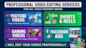 edit gaming videos, youtube shorts and ads