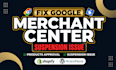 fix google merchant center suspension, misrepresentation and policy violation