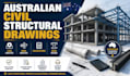 australian civil structural drawings load wind analysis calculations beam design