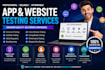 qa review and test ios app, website review, and android app user experience