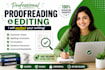 proofread and edit english documents professionally