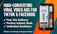 do professional tiktok ads and facebook video ads editing