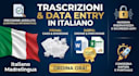 trascrizione documenti e data entry  in italiano