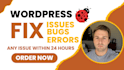 fix wordpress issues, wordpress bug, fix wordpress error, woocommerce fix