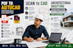 convert pdf to autocad cad drafting redline markup  and engineering drawing