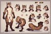 illustrate a furry ref sheet furry reference sheet fursona character