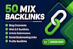 build 50 mix manual SEO backlinks
