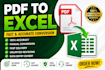 convert PDF to excel