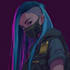 design a futuristic cyberpunk character