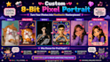create 8bit pixel portraits