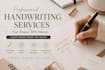 do beautiful handwriting and calligraphy for you