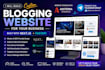 develop custom blogging website including audio, video