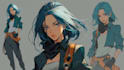draw your character in semi realism style