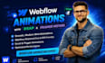 build a gsap animated website using webflow, elementor and wix
