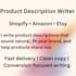 write SEO product descriptions for shopify stores