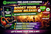 create and manage spotify pre save campaigns and music promotion